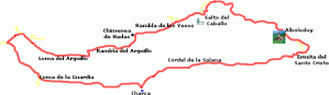 Croquis de la Ruta de la Rambla de los Yesos - Cordel de la Solana (PR-A 16)