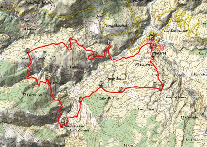 Mapa sendero El Carrascal PR-A 362